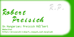 robert preisich business card